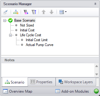 Scenario Manager with child scenarios set up.